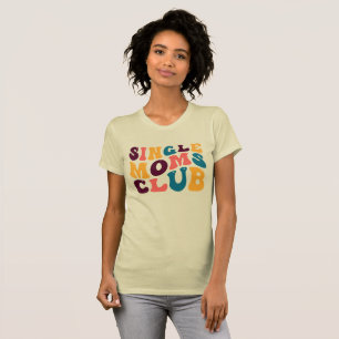 Camiseta Un solo club de mamás Groovy Summer Vibes Sad Beig