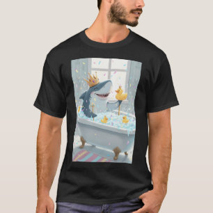 Camiseta Un spa real de tiburones con patitos de goma amari