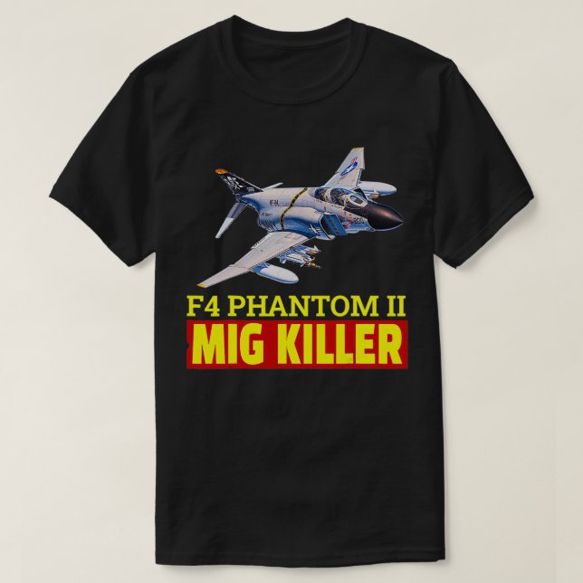 Camiseta Un súper simpático avión de combate F4 Phantom II  (Diseño del anverso)