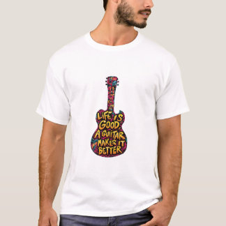 Camiseta un t shirt avec un guitar