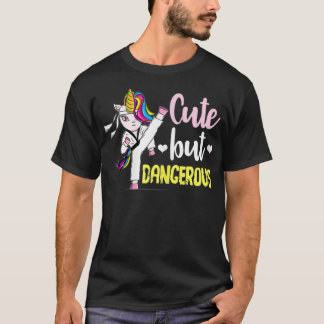Camiseta Un Taekwondo Unicornio lindo pero peligroso