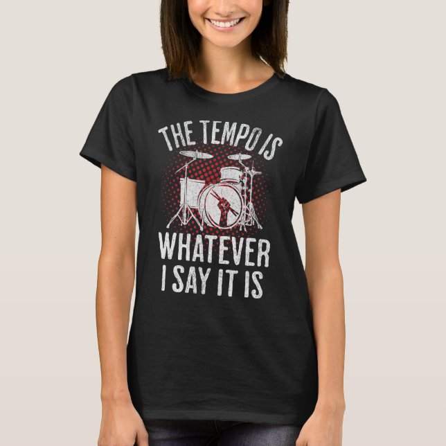 Camiseta Un tamborilero gracioso dice percusión (Anverso)