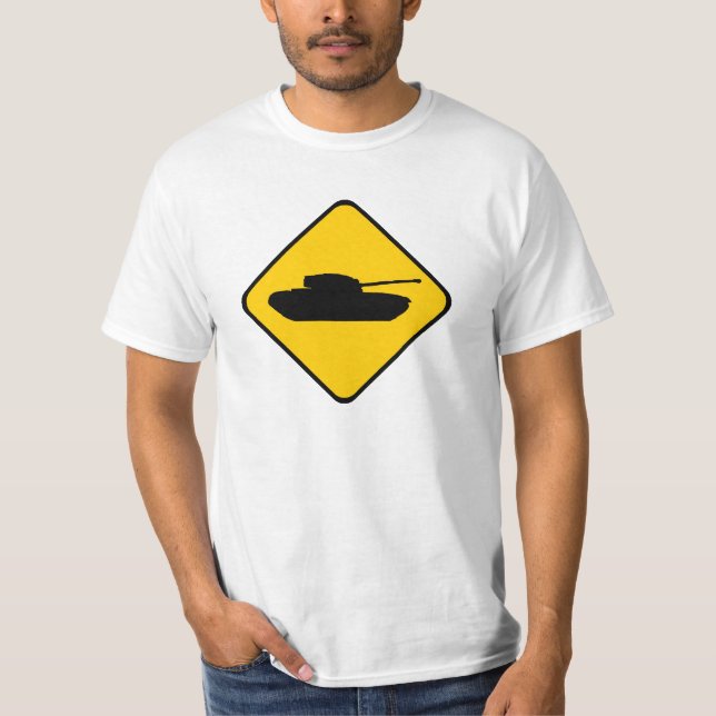 Camiseta ¡Un tanque de advertencia! (Anverso)