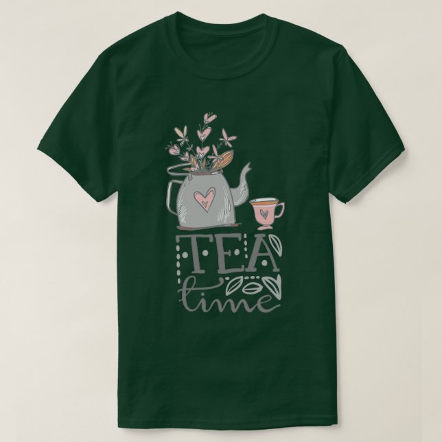 Camiseta Un té dulce y un hervidor de té para amantes del t (Diseño del anverso)