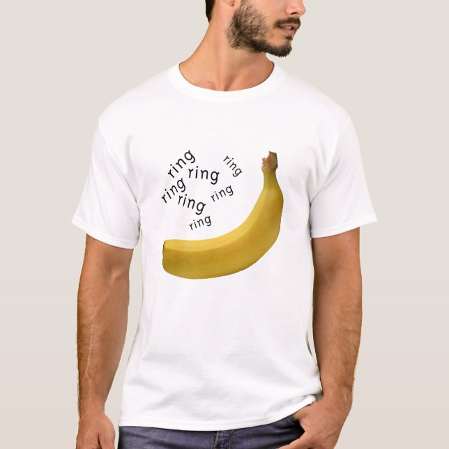 Camiseta ¿Un teléfono… que es un plátano? (Anverso)
