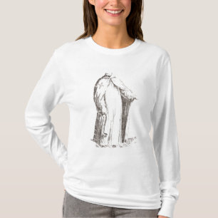 Camiseta Un Templar en su hábito: blanco con un llano
