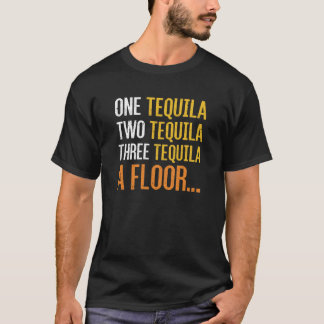 Camiseta un tequila dos tequila tres tequila por piso