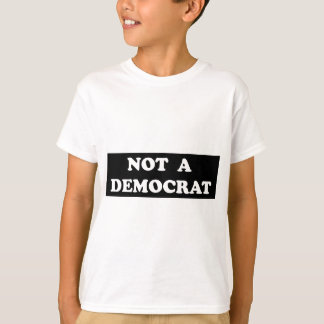 Camiseta Un texto no de Demócrata (redondo, blanco)