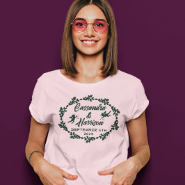 Camiseta Un texto verde profundo para las damas de honor ru