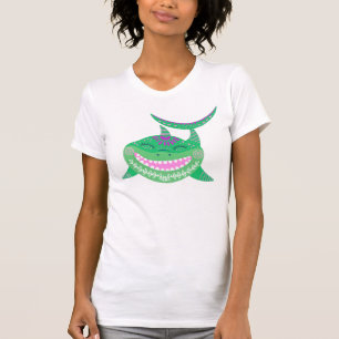 Camiseta Un tiburón sonriente gracioso, animal del Boho Kaw