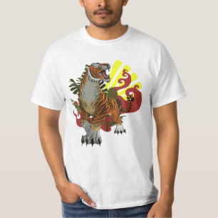 Camiseta Un tigre de estilo japonés