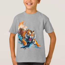 Camiseta Un tigre en llamas
