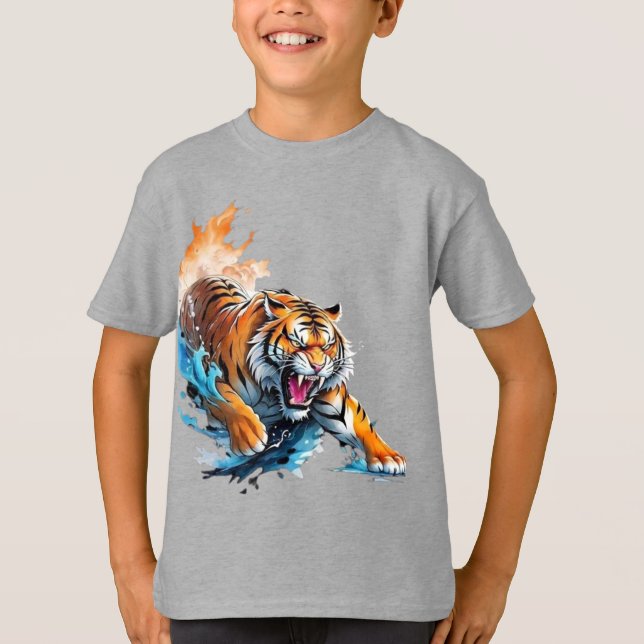Camiseta Un tigre en llamas (Anverso)