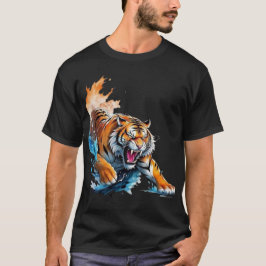 Camiseta Un tigre en llamas