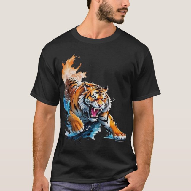 Camiseta Un tigre en llamas (Anverso)