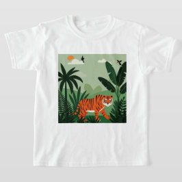 Camiseta Un tigre en una selva tropical