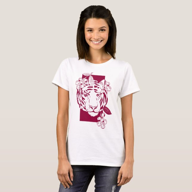 Camiseta Un tigre hermoso y lindo (Anverso completo)