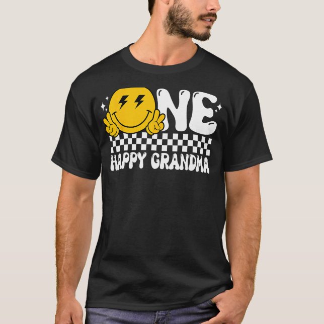 Camiseta Un tío feliz Abuela Groovy Primera Familia de Cump (Anverso)