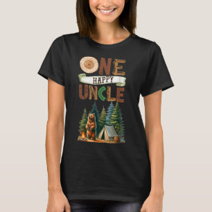 Camiseta Un Tío Feliz Campista Cumpleaños de Primer Año Oso