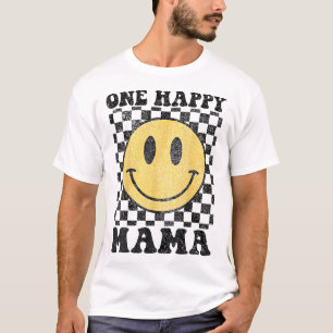 Camiseta Un tipo feliz mamá Feliz Cara Primer Fiesta de Cum