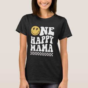 Camiseta Un tipo feliz, mamá, primera familia de cumpleaños