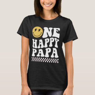 Camiseta Un tipo feliz papá primer cumpleaños de familia co
