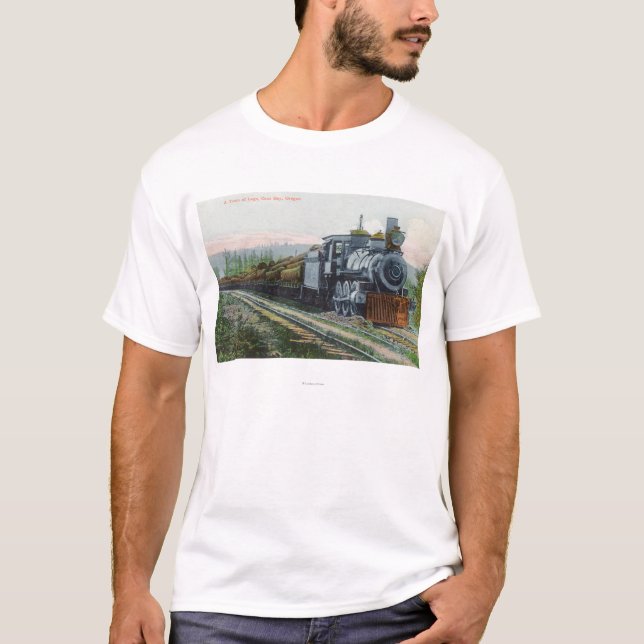 Camiseta Un tren de la bahía de LogsCoos, O (Anverso)