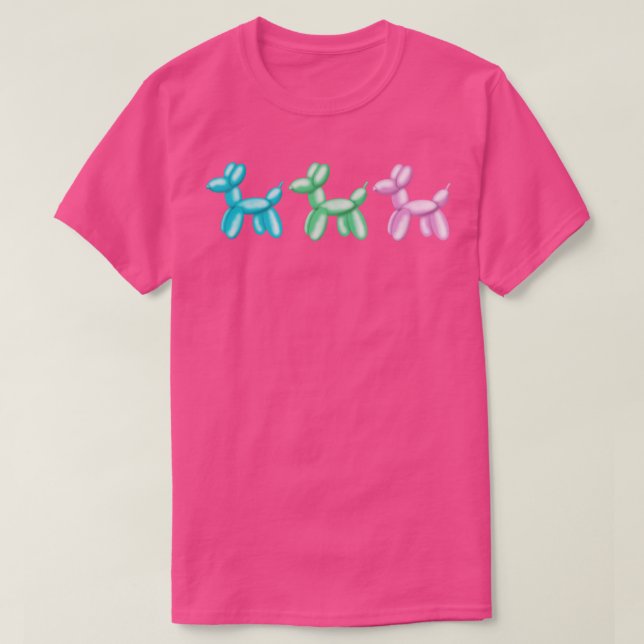 Camiseta Un trío de perros globos (Diseño del anverso)