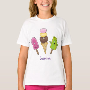 Camiseta Un trío de personalizado de helados de helado de s