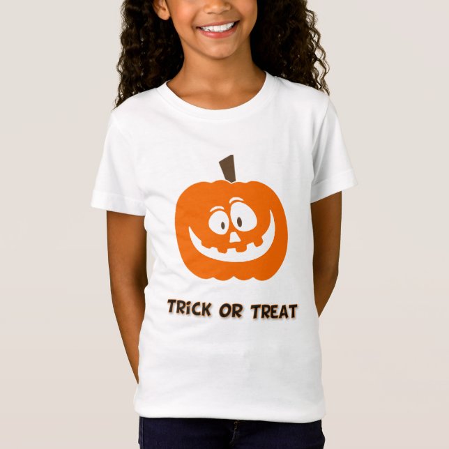 Camiseta Un truco divertido Jack-O-Lantern o trata la camis (Anverso)