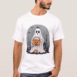 Camiseta Un truco fantasma o un tratamiento para Halloween