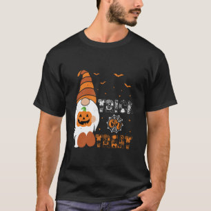 Camiseta Un truco gracioso o un gnome de halloween con Pum