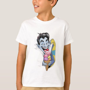 Camiseta Un vampiro gracioso, no tan aterrador comiendo hel