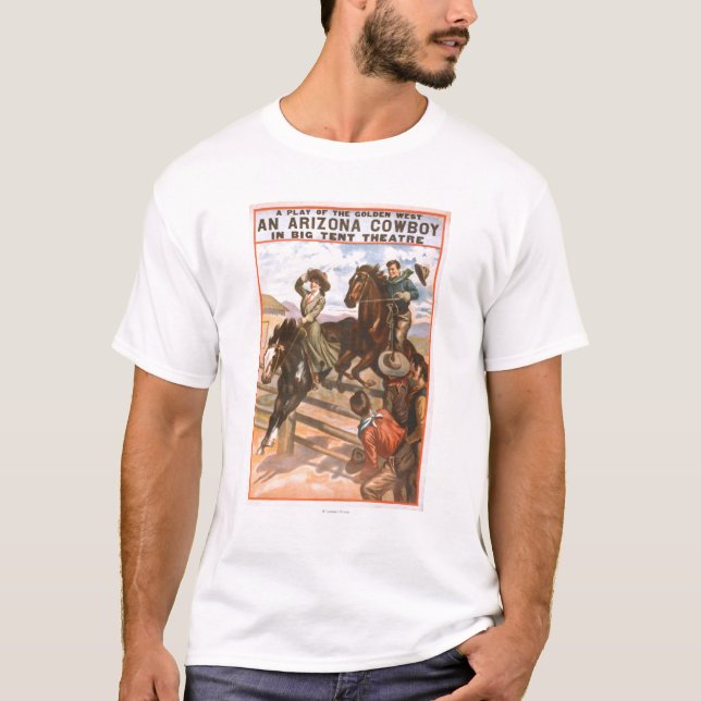 Camiseta Un vaquero de Arizona en poster grande del teatro (Anverso)