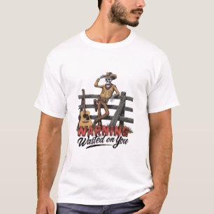 Camiseta Un vaquero esquelético dándole propina a su gorra