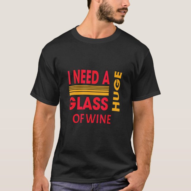 Camiseta Un Vaso de Vino Sarcástico (Anverso)