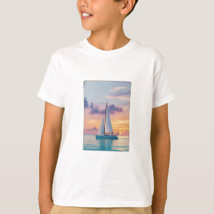 Camiseta Un velero deslizándose en el océano