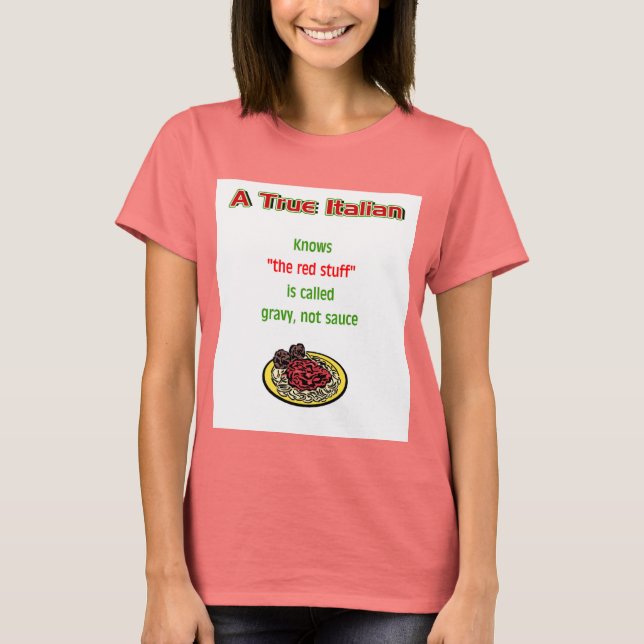 Camiseta "Un verdadero italiano" (Anverso)