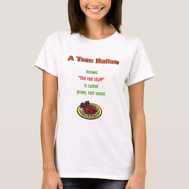 Camiseta "Un verdadero italiano" (Anverso)