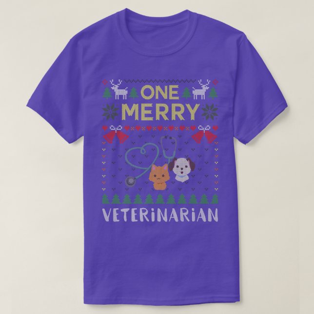 Camiseta Un veterano Mascota Médica Ugly Navidades S (Diseño del anverso)