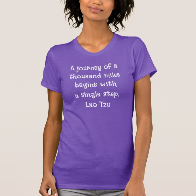 Camiseta Un viaje a los tee de mujeres lao-zu (Anverso)