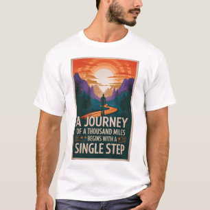 Camiseta Un viaje de mil millas comienza con un solo viaje