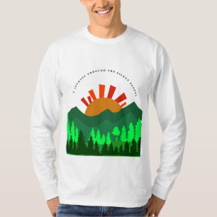 Camiseta Un viaje por las laderas silenciosas montaña retro
