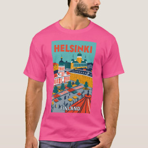 Camiseta Un Viaje Vintage De Helsinki - Finlandia