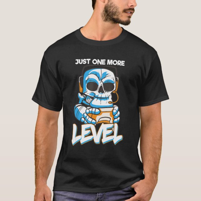 Camiseta Un Videojuego de Skeleton Skull De Más Nivel (Anverso)