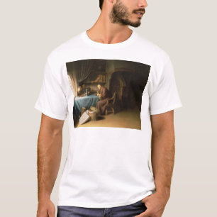 Camiseta Un viejo hombre que enciende su tubo en un estudio