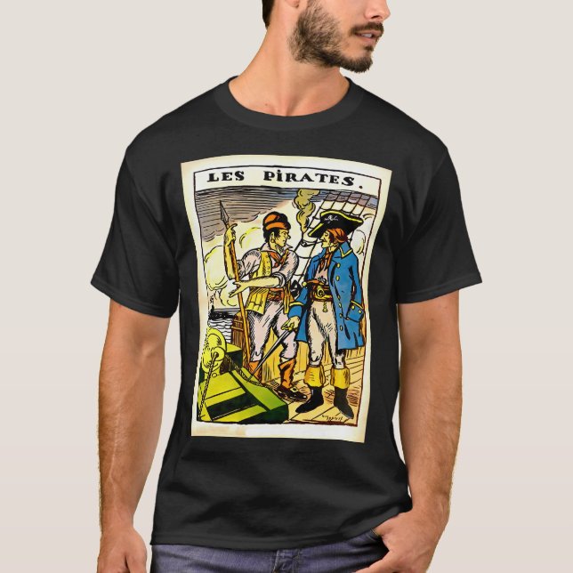 Camiseta Un viejo ilustracion de piratas franceses (Anverso)