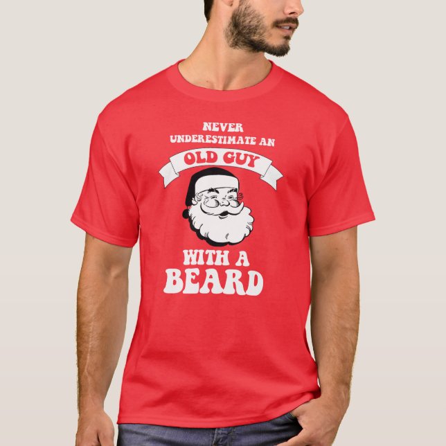 Camiseta Un viejo individuo con una barba - navidad (Anverso)