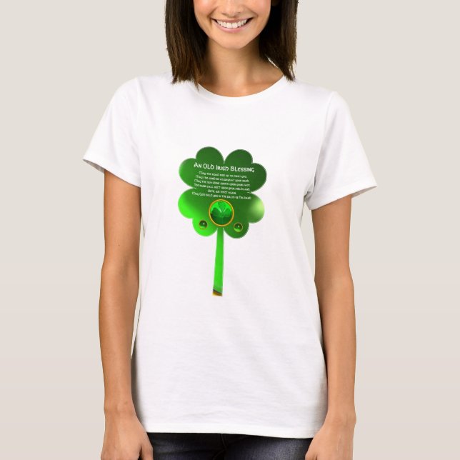 Camiseta Un viejo Shamrock irlandés de bendición (Anverso)