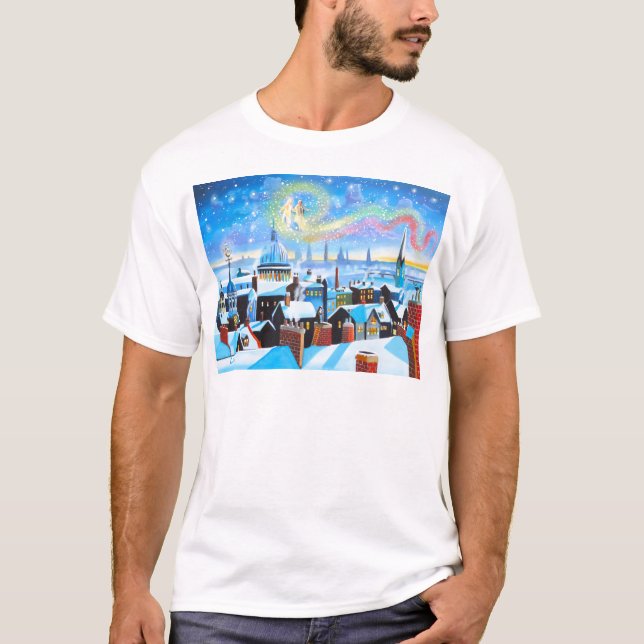 Camiseta Un villancico Scrooge del navidad y fantasma del (Anverso)